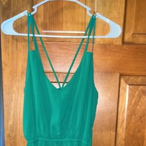 Small silky green summer dress